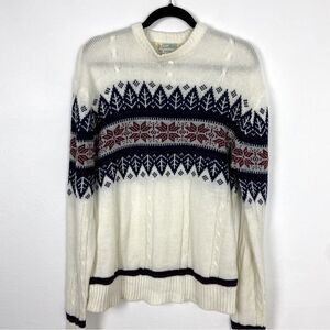 Vintage Gino Paoli Fair‎ Isle Nordic CabinCore Sweater Hygge Cozy Classic Mens L